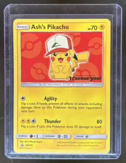 2017 Pokemon SM Black Star Promos Ash's Pikachu #SM109 - Image 1