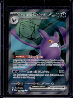 2025 Pokemon Destined Rivals Team Rocket's Crobat ex #217/182 - Image 1