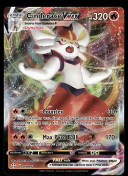 Cinderace VMAX 019/072 Holo VMAX Rare Shining Fates Pokemon Holo MP - Image 1