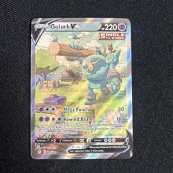 Golurk V (Alternate Full Art) 182/203 SWSH07: Evolving Skies Holo NM Pokemon TCG - Image 1