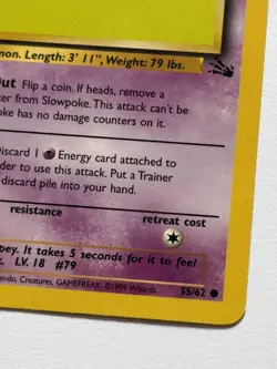 Slowpoke 1ST EDITION-Never Played NM-55/62 Fossil 1999 Pokemon TCG - Image 5