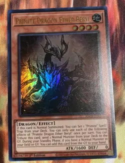 YuGiOh Primite Dragon Ether Beryl RA05-EN033 Rarity Collection 5 Ultra Rare NM - Image 1