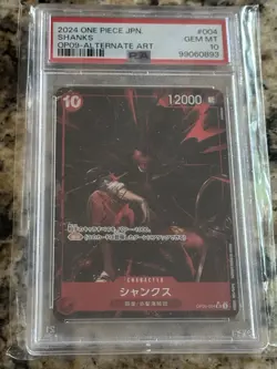 Shanks OP09-004 2024 One Piece Alternate Art 12000 Power PSA 10 Card - Image 2