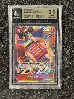 BGS 9.5 Pristine Lucky.Roux OP09-015 TR A Fist Of Divine Speed One Piece - Image 1