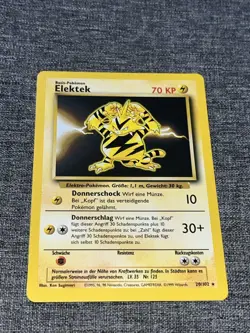 1995 Electabuzz (Elektek) 20/102 - HP- German Base Set Pokemon Card - Image 1