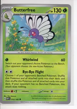 BUTTERFREE SCARLET VIOLET 151 SET POKEMON CARD 012/165 NM/M - Image 1