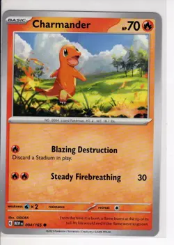 CHARMANDER SCARLET VIOLET 151 SET POKEMON CARD 004/165 NM/M - Image 1