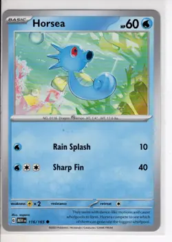 HORSEA SCARLET VIOLET 151 SET POKEMON CARD 116/165 VG - Image 1