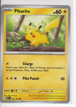 PIKACHU SCARLET VIOLET 151 SET POKEMON CARD 025/165 NM/M - Image 1