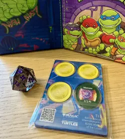 Ninja Turtles Treasure Pack D20 Spindown Life Counters/Acrylic Tokens - TMNT MTG - Image 1