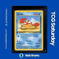 1999 POKEMON FOSSIL 1ST EDITION #51/62 KRABBY - Image 1