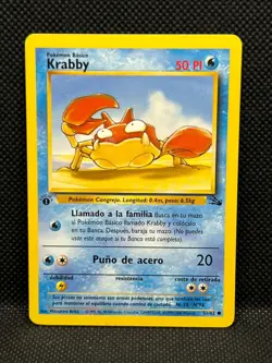 Pokemon Tcg Krabby(Spanish) 51/62 Fossil 1st Edition Non Holo - Image 1