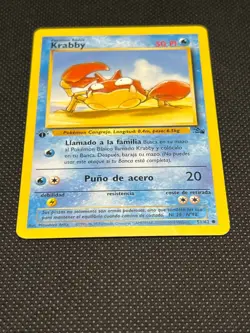 Pokemon Tcg Krabby(Spanish) 51/62 Fossil 1st Edition Non Holo - Image 2