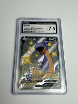 Pokemon TCG Lapras V SV110/SV122 Shining Fates Shiny Vault Shiny Holo CGC 7.5 - Image 1