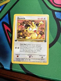 Pokemon TCG Meowth 1st Edition Team Rocket Edition - Image 1