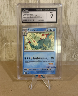 Feraligatr Illustration Contest Scarlet & Violet Promo 213 Pokemon TCG CGC 9 - Image 1