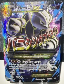 Pokemon TCG M Mewtwo EX Full Art Holo Card 159/162 Breakthrough - Image 1