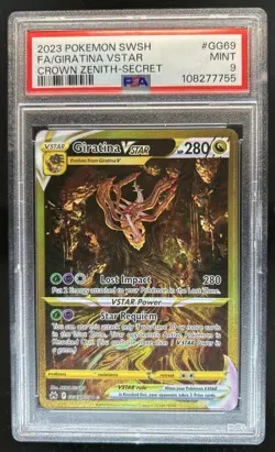 2023 Pokemon SWSH Crown Zenith Giratina VSTAR Galarian Gallery #GG69/GG70 PSA 9 - Image 1