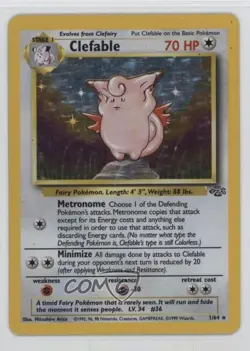 Clefable Holo Pokemon Jungle #1 1999 - Image 1
