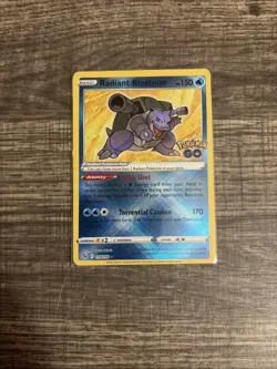 Pokemon Card TCG - Radiant Blastoise 018/078 Radiant Holo Rare - Pokemon GO NM/M - Image 1