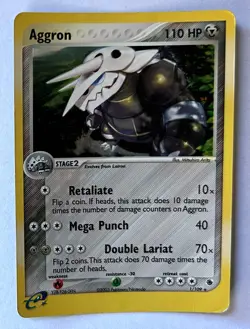 Aggron #1/109 Holo Pokemon Card Ruby & Sapphire 2003 RARE - Image 1