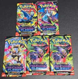 5X Pokemon TCG Phantasmal Flames Booster Packs NEW SEALED! - Image 1