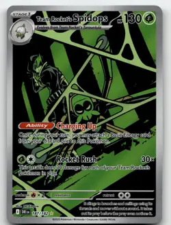 TEAM ROCKET'S SPIDOPS 187/182 ILLUSTRATION RARE DESTINED RIVALS POKEMON NM/M - Image 2