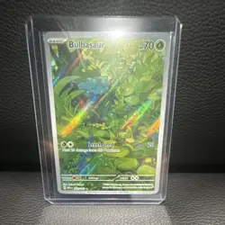 Pokemon Bulbasaur 166/165 Scarlet & Violet 151 Illustration Rare Holo - Image 1
