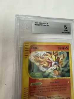 2003 Pokemon Aquapolis Entei Holo #H8 BGS 6 EX-MT *READ* - Image 4