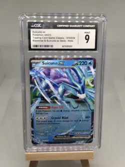 Pokemon Suicune ex 010/034 Trading Card Game Classic Holo CGC 9 2023 - Image 1