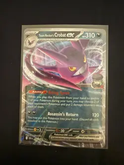 Team Rocket's Crobat ex 122/182 SV10: Destined Rivals NM Pokemon Card TCG - Image 1