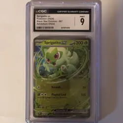 Sprigatito ex 087 Promo Holo CGC 9 Scarlet & Violet Pokemon TCG Card - Image 1