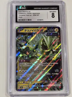 Pokemon Iron Thorns EX 056/187 Japanese Holo Rare Terastal Festival CGC 8 Grade - Image 1
