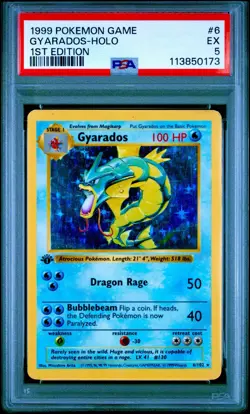 1999 POKEMON GAMEGYARADOS HOLO 1ST EDITION PSA 5 - Image 1
