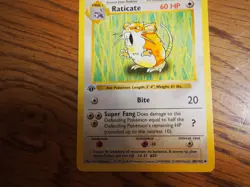 Pokemon 1999 1st Edition Shadowless Base Raticate uncommon card - Image 3