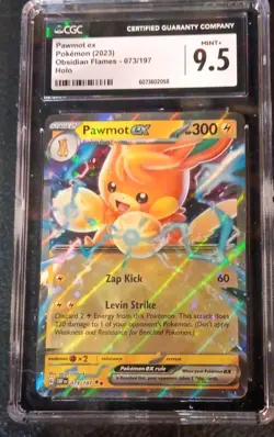 Pawmot ex 073/197 SV03 Obsidian Flames Holo Double Rare CGC 9.5 Pokemon Card - Image 1