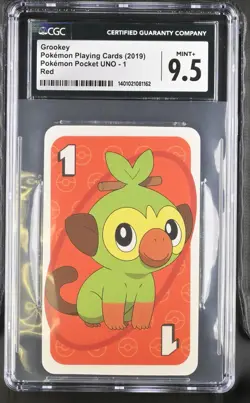 Grookey Pokemon Pocket UNO Red CGC 9.5 Mint+ - Image 1