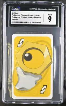Meltan Reverse Pokemon Pocket UNO Yellow CGC 9.5 Mint+ - Image 1