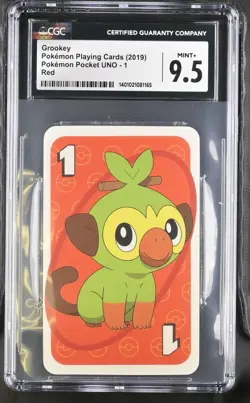 Grookey Pokemon Pocket UNO Red CGC 9.5 Mint+ (165) - Image 1