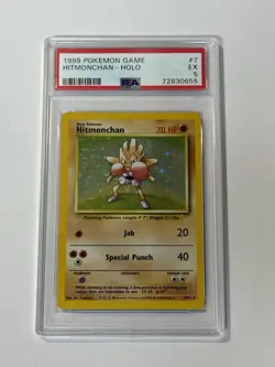Pokemon Hitmonchan 7/102 Base Set Holo - Image 1