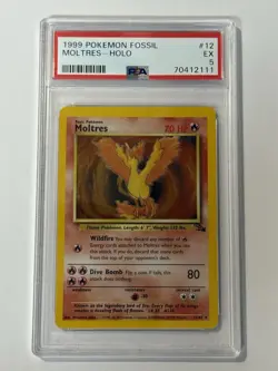 Pokemon Moltres 12/62 Fossil Holo - Image 1