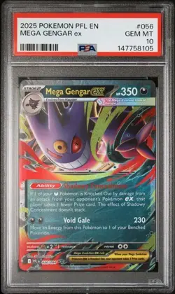 MEGA GENGAR ex 056/094 Pokemon Phantasmal Flames PSA 10 GEM - Image 1