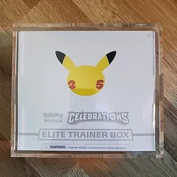 ☄Pokemon Celebrations Elite Trainer Box – 25th Anniversary - With Acrylic Box - Image 1