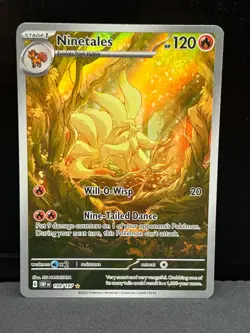 Pokemon Ninetales 199/197 SV03: Obsidian Flames Illustration Rare Holo English - Image 1