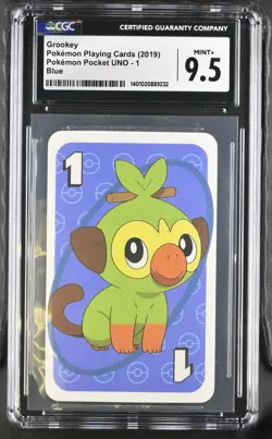 Grookey Pokemon Pocket UNO Blue CGC 9.5 Mint+ - Image 1