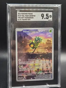 2024 POKEMON PROMO TWILIGHT MASQUERADE #123 TEAL MASK OGERPON SGC 9.5 - Image 1