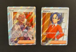 Tyme & Giacomo - Pokemon TCG - 2 Card Lot (Full Art Ultra Rare Trainer Holo) - Image 1