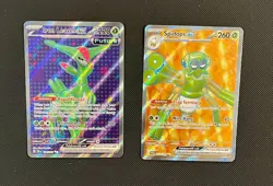 Iron Leaves & Spidops - Pokemon TCG - 2 Card Lot (Full Art Ultra Rare EX Holo) - Image 1