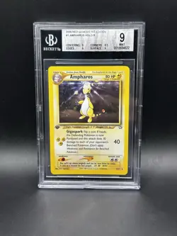 2000 Pokemon Ampharos First Edition Holo Rare BGS 9 Mint - Image 1