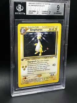 2000 Pokemon Ampharos First Edition Holo Rare BGS 9 Mint - Image 2